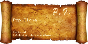 Pop Ilona névjegykártya