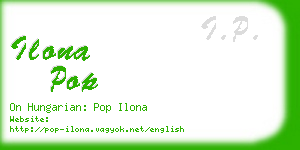 ilona pop business card